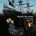 CubicFun 3D Puzzles Queen Anne's Revenge Pirate Ship Puzzle Kit, 340 Pieces - Image 2