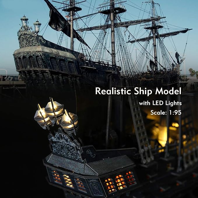 CubicFun 3D Puzzles Queen Anne's Revenge Pirate Ship Puzzle Kit, 340 Pieces - Image 2