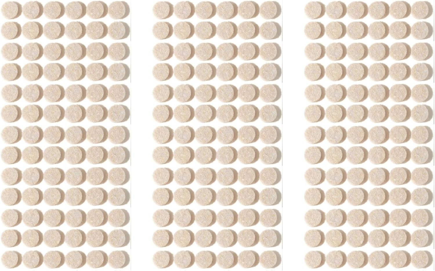 Furnigear Felt Pads Small 3/8" Felt Pads for Cabinet Doors Bumpers, Cabinet Cushion Dots Felt Cabinet Door Stops, Self Adhesive Thick Bumper Pads to Protect Surfaces -Anti Scratch 234 Pcs Round Beige