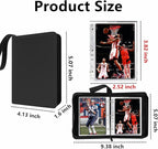 Mini Card Binder, 1-Pocket Super Lightweight Zipper Binder Holds 80+ Trading - Image 3