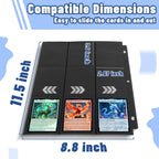450 Pockets Trading Card Sleeves Binder, Baseball Card Binder Sleeves fit - Image 4