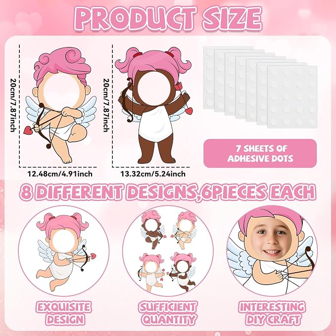 48 Set Valentine's Day Cupid Cutouts - Image 2