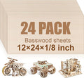 24 Pack Basswood Sheets 12"x24"x1/8", 3mm Basswood by VKIZA