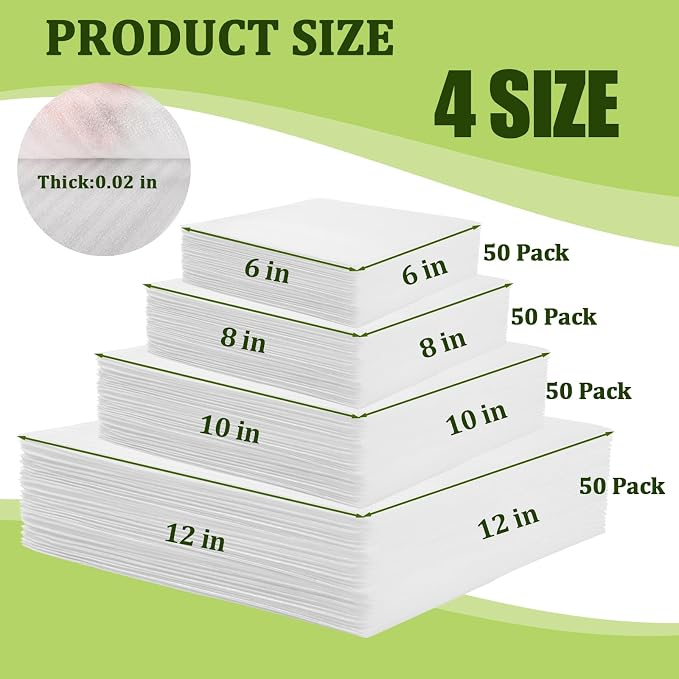 200PCS Cushion Foam Pouches, Moving Packaging Supplies - Image 2