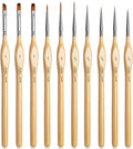 Golden Maple Miniature Paint Brushes 10pcs Detail Paint Brushes Flat Angle by goldenmaple