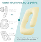 Sasttie Pregnancy Pillows for Sleeping, U Shaped Cooling Full Body Pregnancy - Image 4