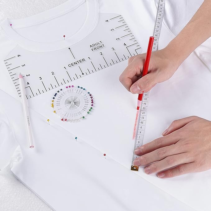 12pcs Tshirt Ruler Guide for Vinyl Alignment, T Shirt Measurement Accessories - Image 7