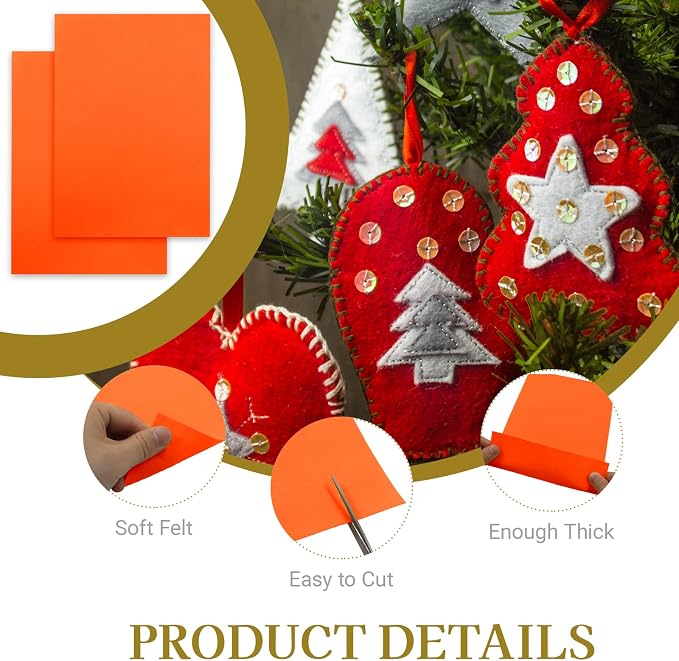 12 Pcs Felt Sheets, 7x11 Inch Stiff Felt - Image 3