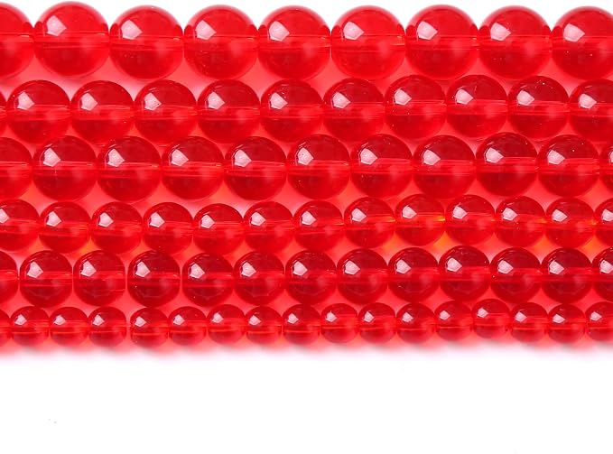 180PCS 4mm Garnet Red Glass Crystal Beads by NaturalStoneBeads