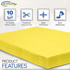 Yellow EVA Foam Sheets, 9 x 12 Inch, 2mm Thick Handicraft Foam Paper - Image 4