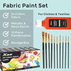 24 Colors Fabric Paint For Clothes Permanent, Soft Fabric Paint in Bottles - Image 6