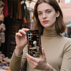 Case for Samsung Galaxy S25 FE, Skeleton Reader Goth Floral Design Hybrid Dual - Image 7