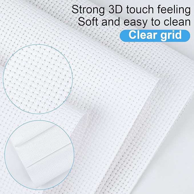 6 PCS Cross Stitch Aida Fabric 14 Count, 18 by 12 Inch, Classic Reserve Cross - Image 3