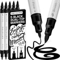 ARTISTRO 5 Black Acrylic Paint Markers by ARTISTRO