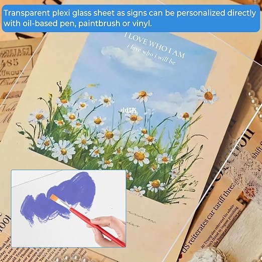 TKOnline 7 PCS Plexiglass Sheets, Invitations, Poster Frames Plastic Board - Image 6