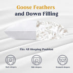 puredown® Goose Feathers and Down White Pillows - Image 3