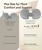 Pregnancy Wedge Pillow for Sleeping, Adjustable Maternity Pillow for Side - Image 2