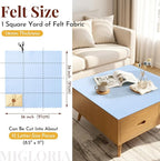 Large Felt Fabric Sheet 36 x 36 Inch, 1.6mm Thick | Soft nonwoven felt - Image 2