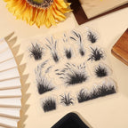 GLOBLELAND Grass Silhouette Clear Stamps - Image 2