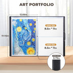 JoyCat 11 x 17 Art Portfolio Binder, 40 Acid-Free Clear Pockets Art Folder - Image 2