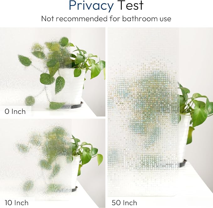 rabbitgoo Window Privacy Film, Mosaic Stained Glass Film, 23.6" x 118.1" | - Image 9