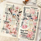 180PCS Vintage Transparent Border Landscape Scrapbooking Stickers - Image 9
