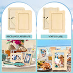 RYKOMO 12 Pieces DIY Wooden Picture Frames, Unfinished Solid Wood Photo Picture - Image 6
