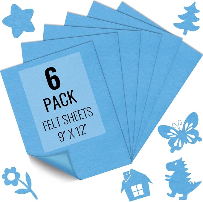 IONTACH 9" X 12" Soft Felt Sheets 1.6mm Thick | Felt Fabric by IONTACH