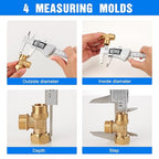 Digital Caliper, Adoric Caliper Measuring Tool 0-6" Stainless Steel Vernier - Image 4