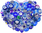 Aipridy European Large Hole Beads, Colorful Glass Charm Beads Set by AIPRIDY