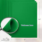 Green EVA Foam Sheets for Crafts, 9 x 12 Inch, 2mm Thickness, 15 Pack – Ideal - Image 2