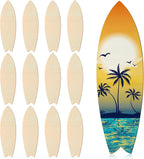 12 Pcs 12 Inch Unfinished Wood Surfboard Cutout by Anglechic