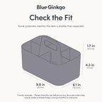 BLUE GINKGO Stackable Organizer Caddy, Dark Grey, Made in Korea | Portable. - Image 3