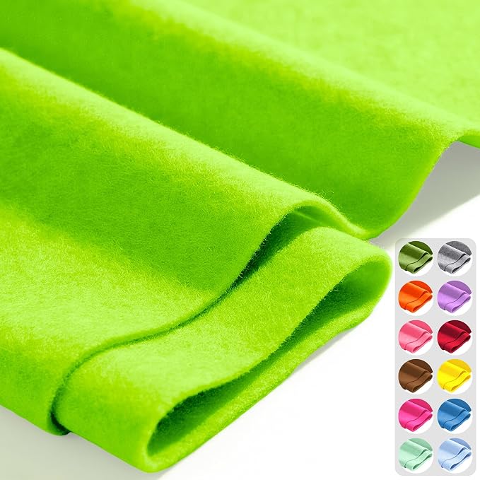 Lime Green 36" X 36" Felt Fabric Sheet by Luceinvita