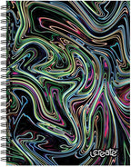 UCreate Fashion Poly Sketch Book Abstract Design, Neon 75 Sheets - Image 2