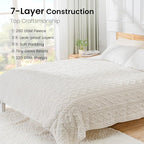 Drewin Weighted Blanket for Adults Queen Size 15 lbs, Soft Fuzzy Jacquard - Image 6