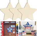 Large Size 12" Wooden Star Ornaments to Paint, Wooden DIY Blank Unfinished 4th by Sophena