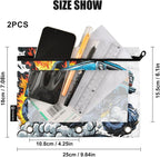 Truck Fire Pencil Pouch for 3 Ring Binder, 2 Pack Waterproof Pencil Bags Clear - Image 3