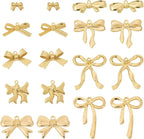 FASHEWELRY Alloy Bowknot Charms Links Golden Bow Tie Connector Charms Metal Bow by FASHEWELRY