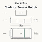 Blue Ginkgo Medium 16-Drawer Cabinet – Stackable Clear Organizer - Image 4
