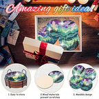 8 Pack Diamond Art Coasters, Northern Lights Diamond Painting Coasters Kits | - Image 7