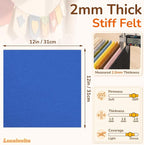 2mm Stiff Felt Sheets 12" X 12" | Thick Polyester Felt Material, DIY Craft - Image 3