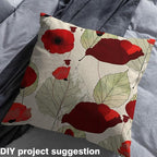 Feelyou Poppy Flower Upholstery Fabric - Image 4