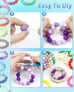 FIVEIZERO 160PCS 15mm Round Silicone Beads, Wear-resistant, Easy-clean - Image 4