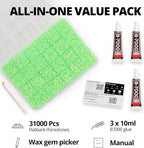 31000Pcs Lime Green Rhinestones - Image 2