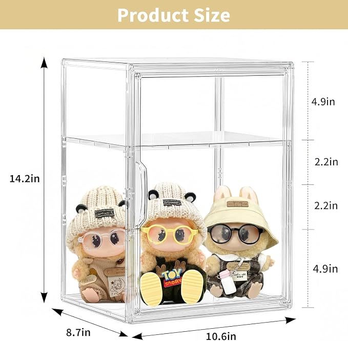 Attelite Acrylic Display Case for Collectibles 3 Adjustable Layers 4Pack | - Image 2