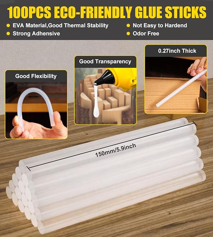 Mini Hot Glue Sticks, 0.27” Dia x 6” Long - Image 3