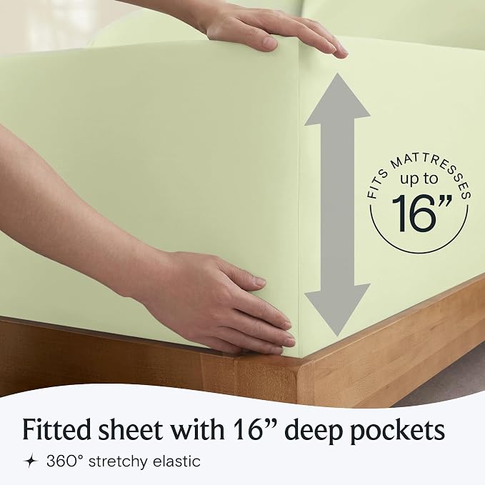 LuxClub 3 PC Twin Sheet Set, Deep Pockets Wrinkle Free Cooling Bed Sheets Hotel - Image 6
