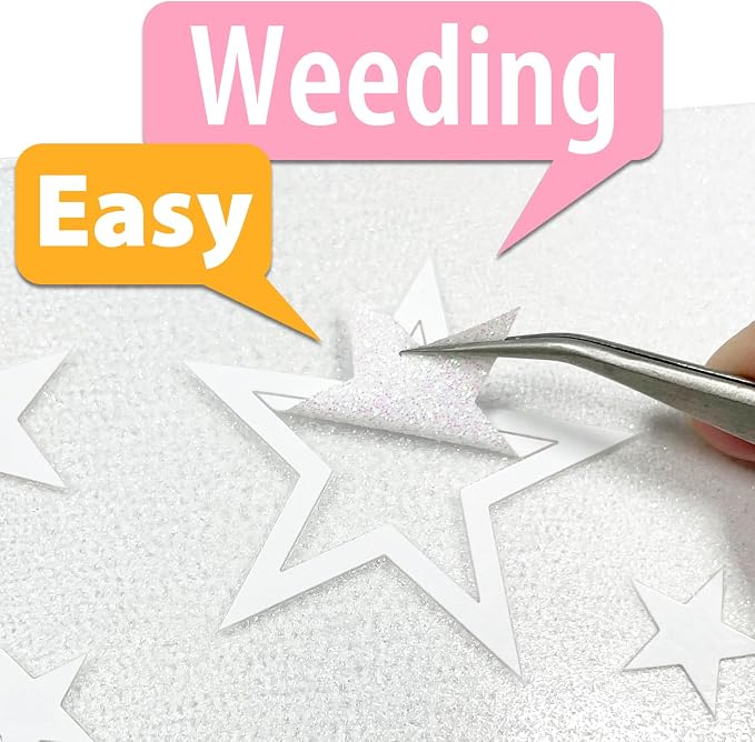 White Glitter Heat Transfer Vinyl, Glitter Iron-On - Image 5