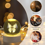 MAIBAOTA 3D Butterfly Decor Crystal Ball 2.4 Inches Glass Ball Butterfly Gifts - Image 4